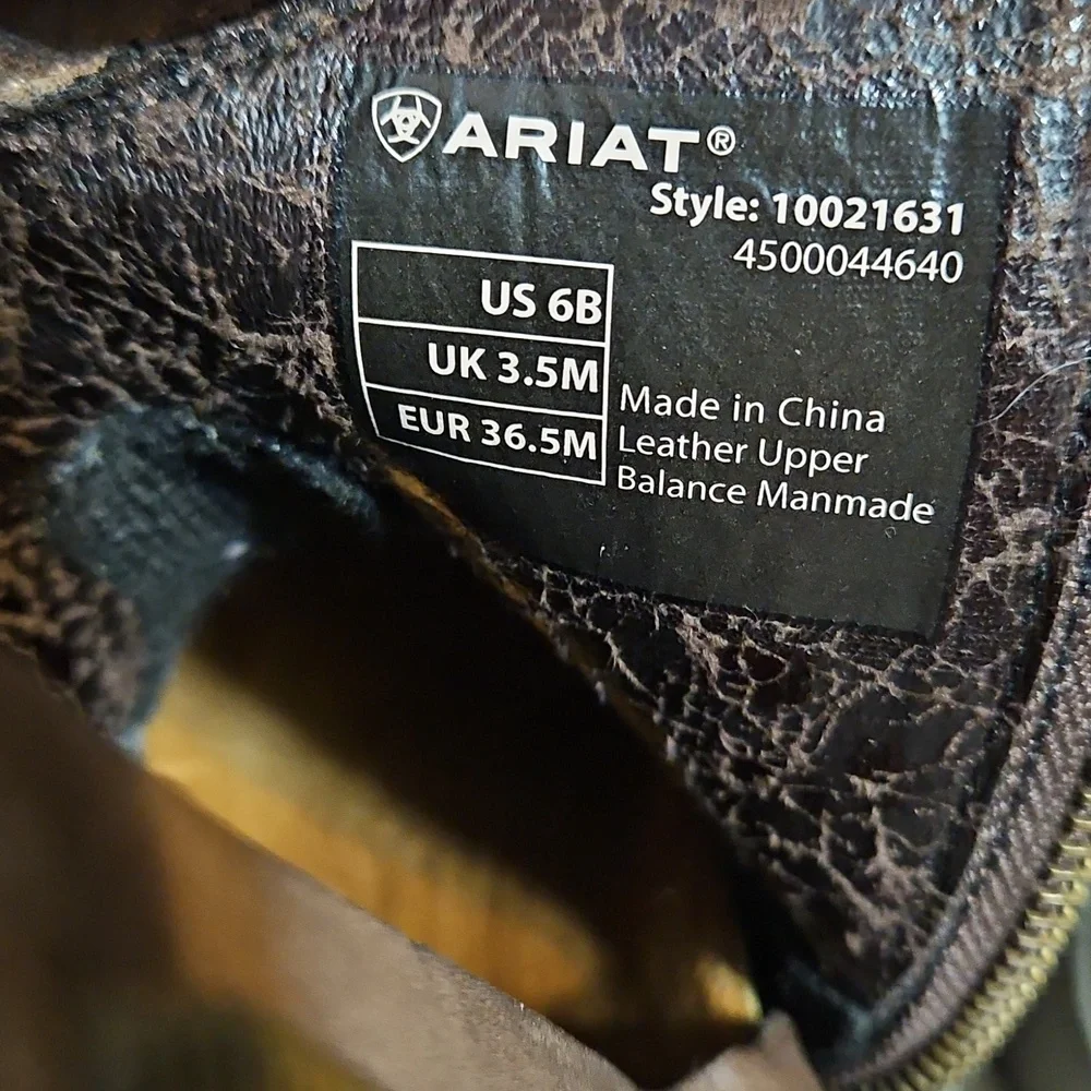 Ariat Duchess Brown Leather Fringe Ankle Boots